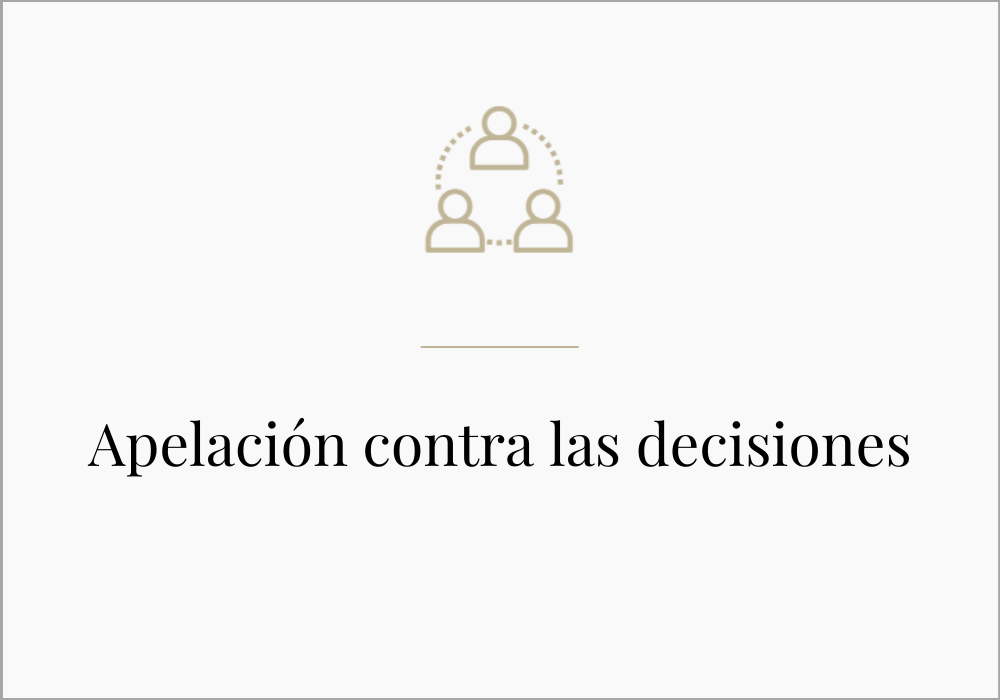 Apelación contra las decisiones